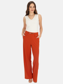 Eleganckie dzianinowe spodnie z prostą nogawką L'AF Uno