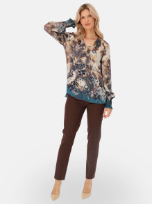 Bluzka z artystycznym printem Potis & Verso Tera