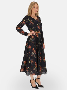 Sukienka midi z kwiatowym printem Potis & Verso Karo