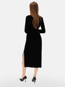 Czarna wieczorowa welurowa sukienka L’AF Vanessa