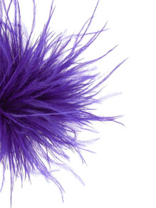 Niebieska elegancka broszka z piór marabuta L'AF