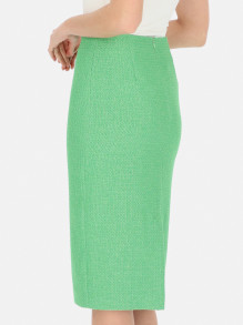 Zielona tweedowa spódnica midi L'AF Talia