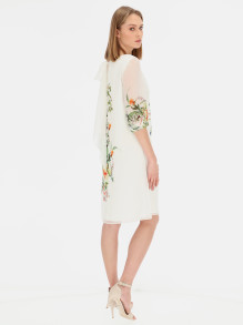 Wizytowa biała sukienka w kwiaty Potis & Verso Nona