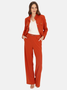 Eleganckie dzianinowe spodnie z prostą nogawką L'AF Uno