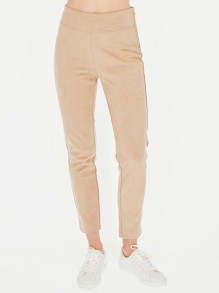 Beżowe tregginsy z sztucznego zamszu Smashed Lemon 22067