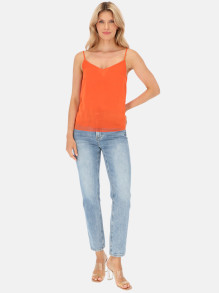 Top damski pomarańczowy na ramiączkach EyeForFashion