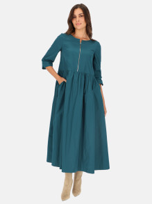 Morska sukienka maxi odcinana w pasie L'AF Wanda