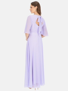 Liliowa elegancka sukienka maxi Potis & Verso Bruna