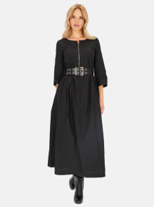 Czarna sukienka maxi odcinana w pasie L'AF Wanda
