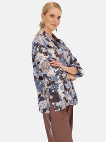 Koszula damska w kwiaty z wiązaniem po bokach L'AF Sena