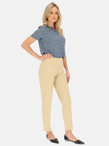 Beżowe casualowe spodnie damskie Gerry Weber