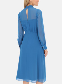 Niebieska sukienka wizytowa midi L'AF Jenni