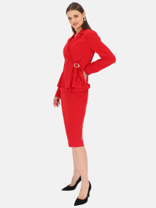 Czerwona spódnica ołówkowa z rozcięciem Potis & Verso Maren