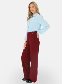 Bordowe spodnie damskie wide-leg L’AF Lorin