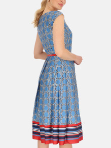 Wzorzysta wizytowa sukienka o satynowym wykończeniu Potis & Verso Bagi