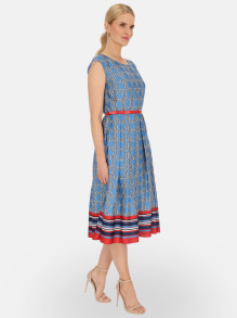 Wzorzysta wizytowa sukienka o satynowym wykończeniu Potis & Verso Bagi