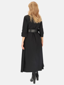 Czarna sukienka maxi odcinana w pasie L'AF Wanda