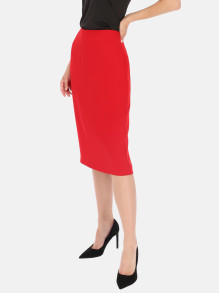 Czerwona spódnica ołówkowa z rozcięciem Potis & Verso Maren