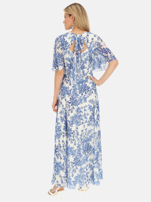 Sukienka maxi w niebieskie kwiaty Potis & Verso Rut