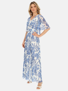 Sukienka maxi w niebieskie kwiaty Potis & Verso Rut