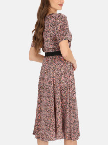 Sukienka midi na guziki w drobne kwiaty L'AF Floris