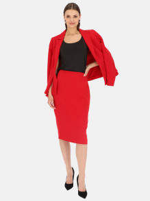 Czerwona spódnica ołówkowa z rozcięciem Potis & Verso Maren