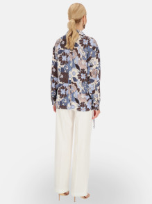 Koszula damska w kwiaty z wiązaniem po bokach L'AF Sena