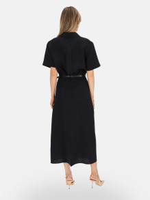 Granatowa sukienka koszulowa midi L’AF Febi