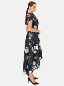 Wieczorowa sukienka asymetryczna w kwiaty L'AF Beatrice