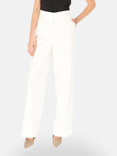  Spodnie damskie eleganckie białe z szeroką nogawką L’AF Lina