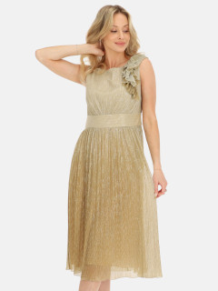  Elegancka żółta sukienka koktajlowa midi L'AF Rianna