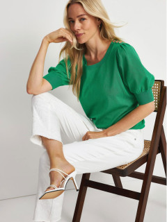  Białe jeansy z haftami na nogawkach Red Button Kate