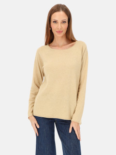  Beżowy włoski sweter z wełną i kaszmirem L’AF Avrora