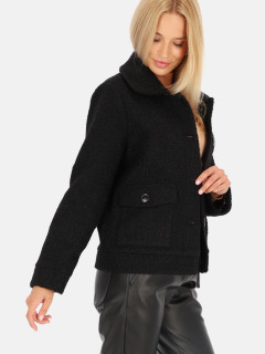  Czarna kurtka o prostym króju Smashed Lemon 24708