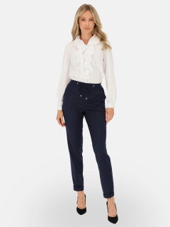  Granatowe spodnie z ozdobną gumką w pasie L'AF Liberty