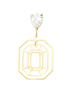  Kolczyki wiszące z kryształkiem i wisiorkiem L'AF