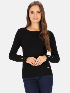  Czarny gładki sweter L'AF Sana