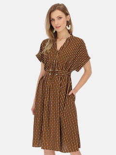  Letnia sukienka z wiskozy w pionowy wzór L'AF Seila