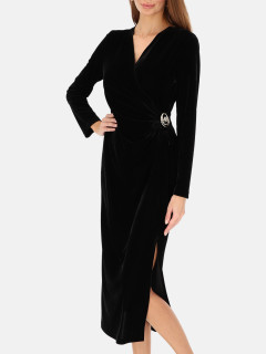  Czarna wieczorowa welurowa sukienka L’AF Vanessa