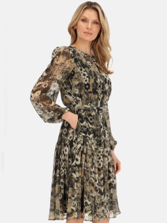  Wzorzysta sukienka z błyszczącą nitką Potis & Verso Markaden