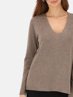  Brązowy sweter z wełną i kaszmirem L’AF Nomi