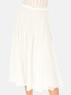  Biała spódnica rozkloszowana midi L'AF Dori