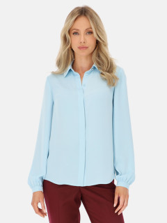  Pastelowa błękitna koszula damska z klasycznym kołnierzykiem L'AF Lorin