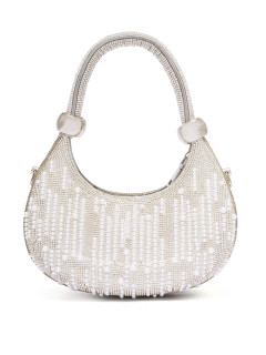  Srebrna wieczorowa torebka damska z łańcuszkiem Potis & Verso