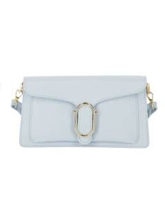  Elegancka torebka damska błękitna crossbody z klapą L’AF