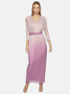  Elegancka połyskująca sukienka maxi z paskiem L’AF Arianna