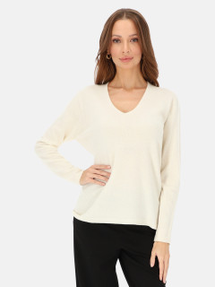  Beżowy sweter z wełną i kaszmirem L’AF Nomi