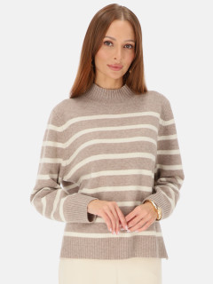  Wełniany sweter w paski ze stójką L'AF Pessi