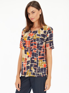  Bluzka z zakładkami przy dekolcie Potis & Verso Mora