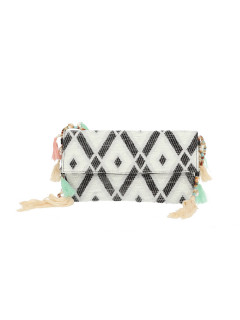  Torebka kopertowa szara w etniczne wzory Verde